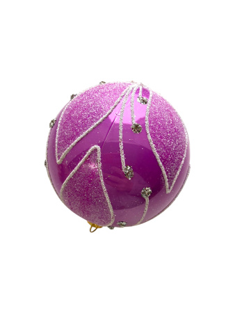 Набор шаров пластик. декор №5 разные цвета, 6см / 8см / 10см Шар пластиковый декорированный