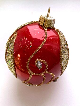 Набор шаров пластик. декор №11 разные цвета, 6см / 8см / 10см Шар пластиковый декорированный