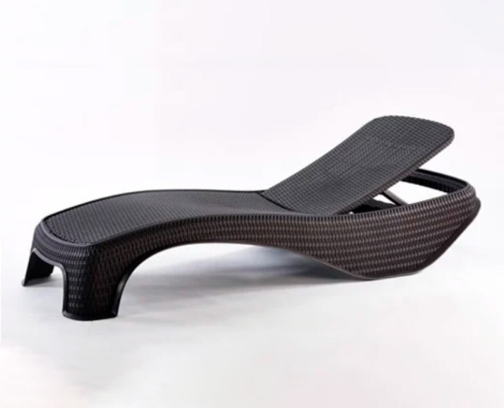 Лежак пластиковый Atlantic, коричневый 