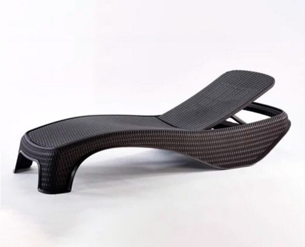 Лежак пластиковый Atlantic, коричневый 