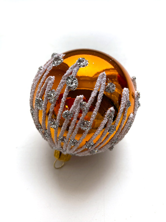 Набор шаров пластик. декор №13 разные цвета, 6см / 8см / 10см Шар пластиковый декорированный