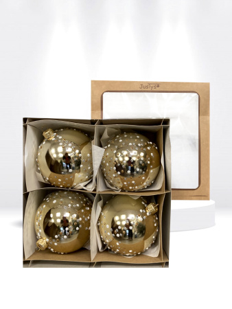 Набор шаров пластик. декор №8 разные цвета, 6см / 8см / 10см Шар пластиковый декорированный