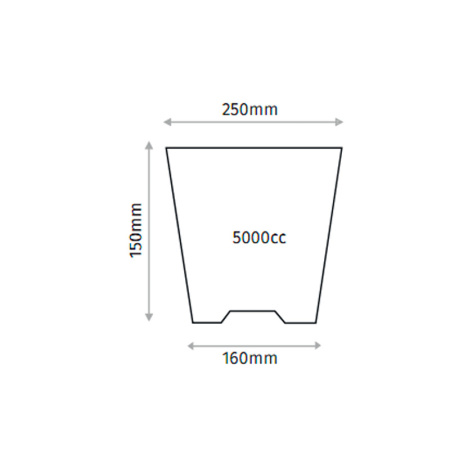 Кашпо подвесное, терракотовое, ø 25см, высота 15см, объём 5л.