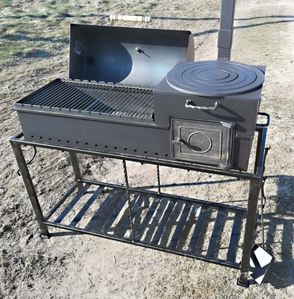 Кованый мангал (гриль, барбекю и очаг) "Колизей"