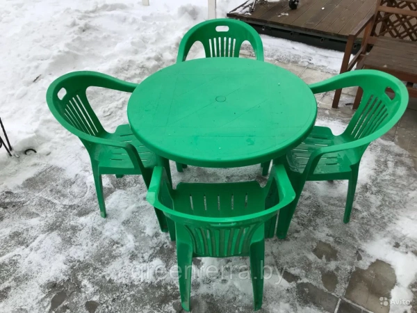 Набор мебели садовой "Комфорт-5" (с круглым столом) "Комфорт-5" (с круглым столом) - набор садовой мебели из пластика