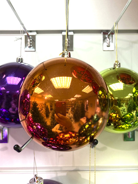 Шары пластиковые, глянец оранжевый [orange-12]