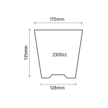 Горшок для рассады круглый формованный 2.3л, ø 17см, высота 13.5см.
