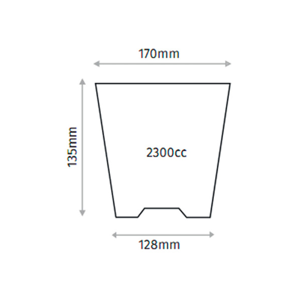 Горшок для рассады круглый формованный 2.3л, ø 17см, высота 13.5см.