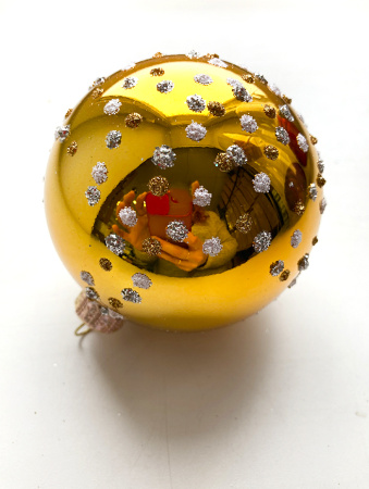 Набор шаров пластик. декор №8 разные цвета, 6см / 8см / 10см Шар пластиковый декорированный