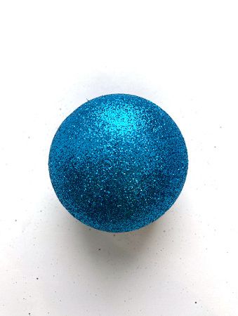 Шары пластиковые, парча синий