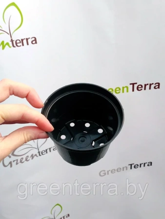 Горшок для рассады круглый литой 0.4л, ø10см, высота 7.5см.