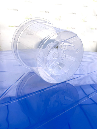 Горшок для орхидеи "№2" 1.4л,  ø15см, высота 12.5см, прозрачный