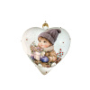 Игрушка елочная стекл. "Сердце" декупаж 12см [DQ12]