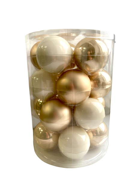 Набор шаров елочных стекл. Благородный Жемчуг 6см, 20 шт [2000172]
