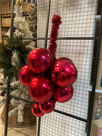 Украшение для больших ёлок "Гроздь из шаров" 50 см