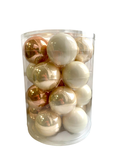 Набор шаров елочных стекл. Cashmere Rose 6см, 20 шт [142275]