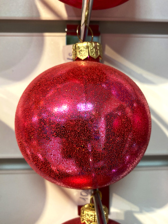 Шар елочный стекл. "Текстурный" 8 см, [211]