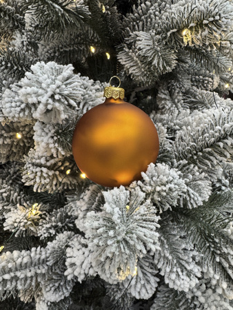 Шар елочный стекл. "Глянцевый" 8 см, [G-11]