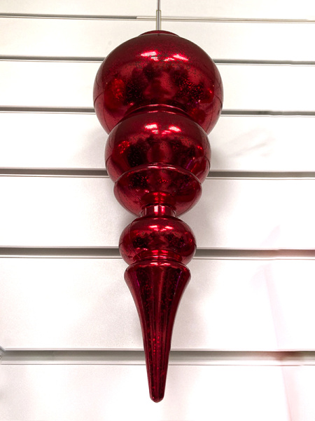 Украшение елочное "Сосулька" 35см красный [HL202509А]