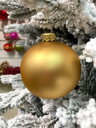 Шар елочный стекл. 8 см, [G-06]