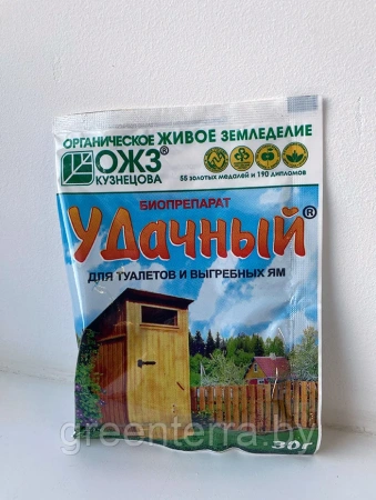 Биопрепарат "Удачный" для туалетов и выгребных ям, порошок 30 гр