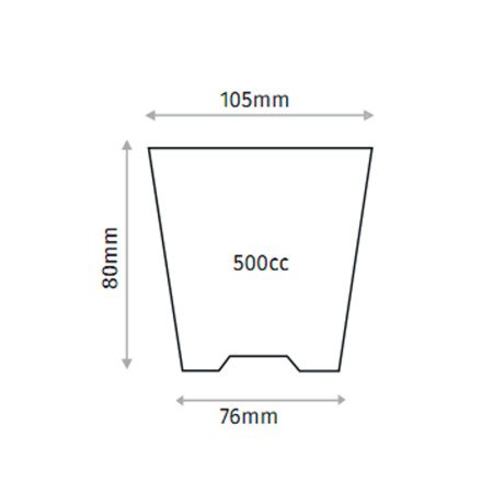 Горшок для рассады круглый формованный 0.5л, ø10.5см, высота 8см.