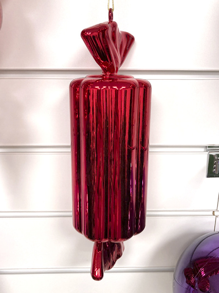 Украшение елочное "Конфета-батончик" 30см красный [HL202518]