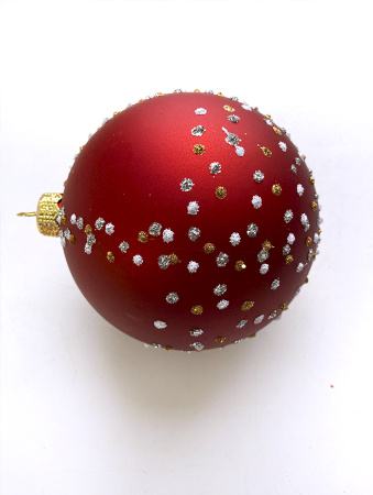 Набор шаров пластик. декор №8 разные цвета, 6см / 8см / 10см Шар пластиковый декорированный