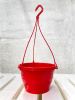 Кашпо подвесное, красное, ø 23см, высота 14см, объём 3.7л.