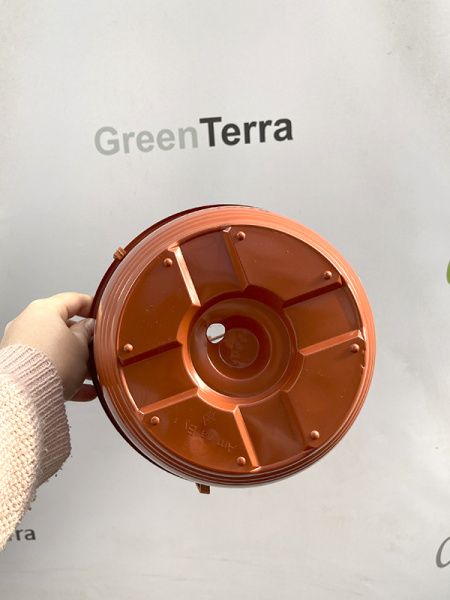 Кашпо подвесное, терракотовое, ø 22см, высота 15см, объём 3.5л. формованное