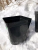Горшок для рассады квадратный литой 3 л, 16*16*16 см (круглое дно)