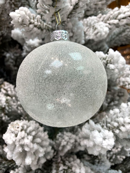 Шар елочный стекл. 8 см, [G-233s]