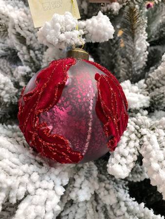 Шар елочный стекл. 10см [0634-13A/10]