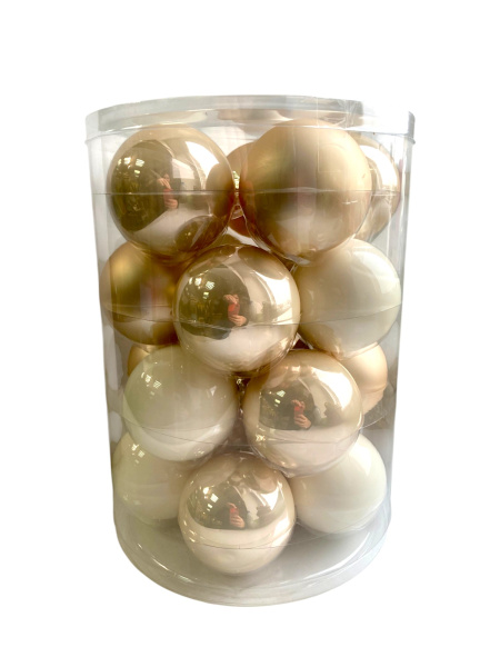Набор шаров елочных стекл. Благородный Жемчуг 6см, 20 шт [2000172]
