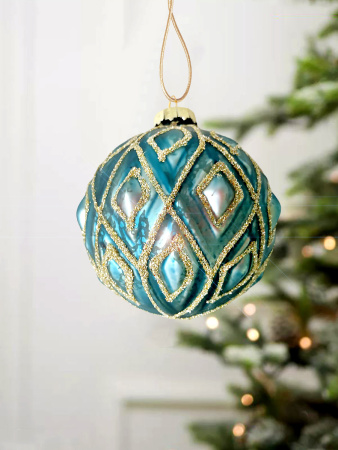 Шар елочный стекл. [5684-19]