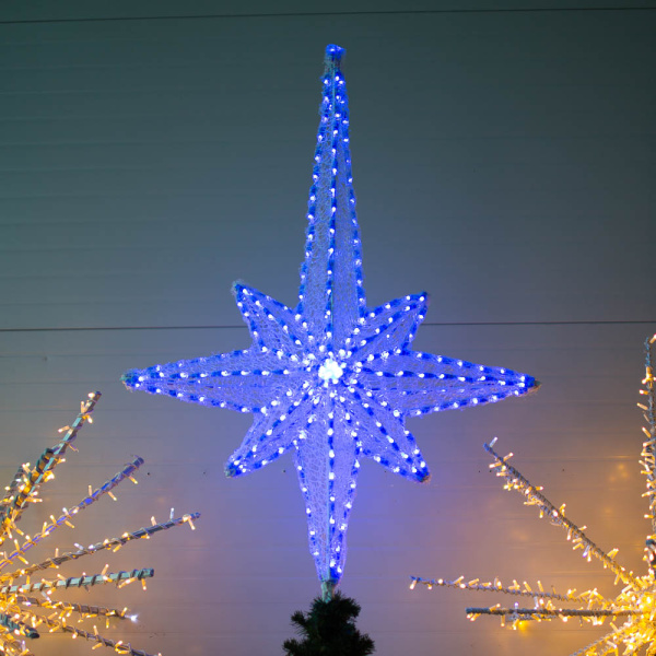 Макушка на елку "Роза ветров RGB" 