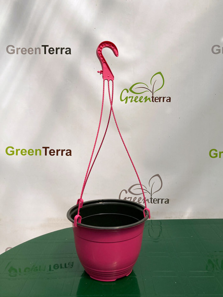 Кашпо подвесное формованное, розовое 3.5л