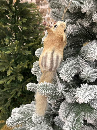 Украшение елочное Белка 9x7x35см [67578]