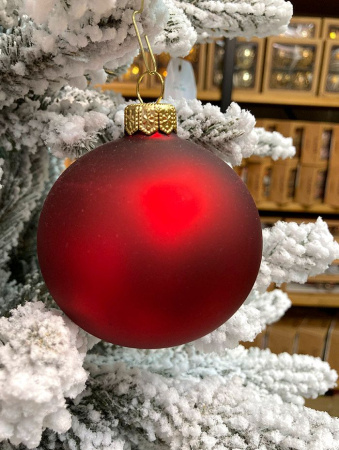 Шар елочный стекл. "Глянцевый" 8 см, [G-21]