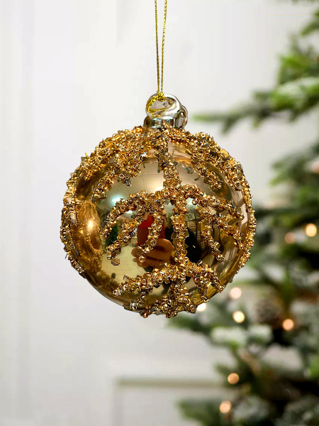 Шар елочный стекл. [67341]