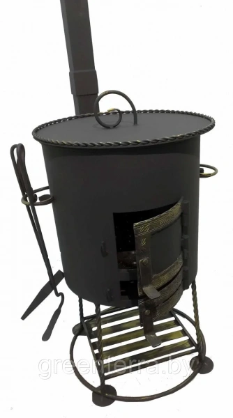 Печь для казана "Франциск" с дровницей на 12 л