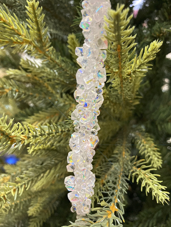 Елочное украшение сосулька 34см [62965]