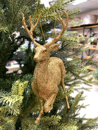 Елочное украшение блестящий олень [55674]