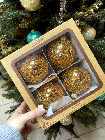 Шар пластиковый декорированный