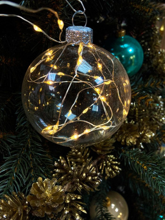 Шар елочный стекл. "Глянцевый" 8 см, [60]