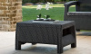 Журнальный столик из искусственного ротанга CORFU TABLE, графитовый [241945]