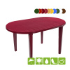 Стол овальный пластмассовый [130-0021], вишнёвый