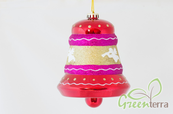 Украшение для больших ёлок "Колокольчик с рисунком"