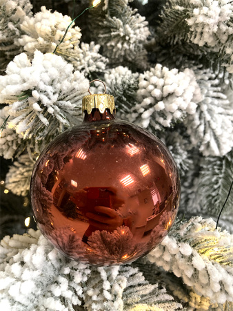 Шар елочный стекл. "Глянцевый" 8 см, [G-03]