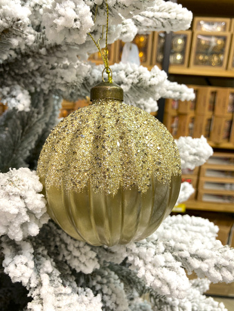 Шар елочный стекл. 10см [0196-12A/10]